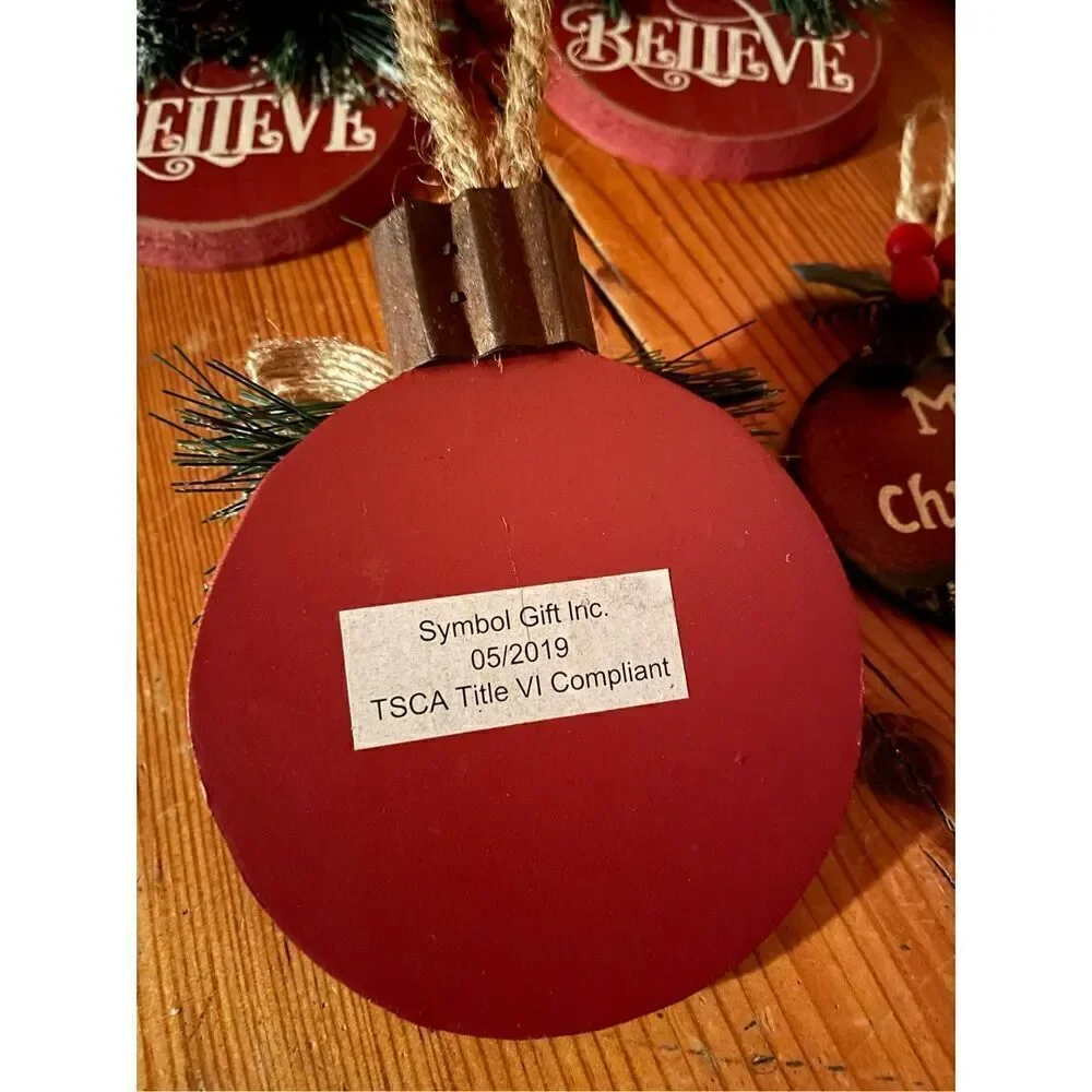 Believe Ornaments x4